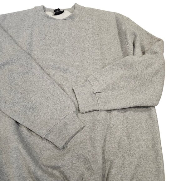 90s Y2K Mens Large Tall Heathered Gray Crewneck Sweatshirt Pullover Classic - Picture 2 of 9